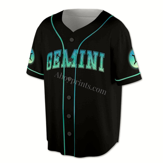 Ahoyprints Gemini Baseball Jersey, Gemini Horoscope Gift Idea, Birthday Gift