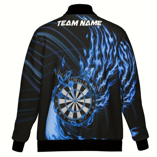 Ahoyprints Personalized Frozen Ice Dart Unisex Bomber Jacket For Professional Dart Playerss For Dart Enthusiasts
