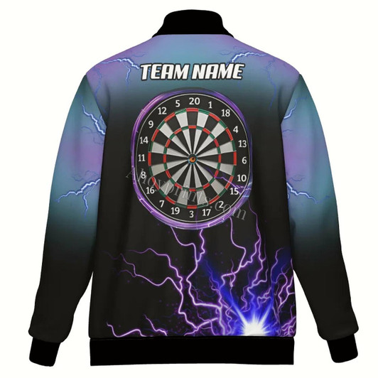 Ahoyprints Personalized Lightning Dart Unisex Bomber Jacket For Professional Dart Players For Dart Enthusiasts