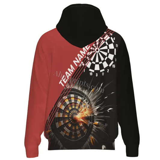 Ahoyprints Personalized Darts Unisex Zipper Hoodie With And Dart Design For Dart Players And Enthusiasts