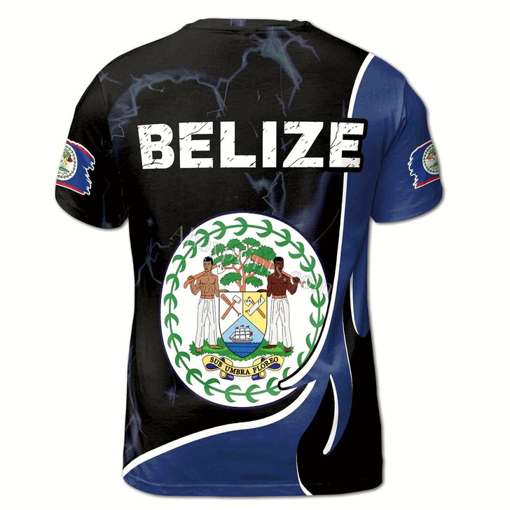 Ahoyprints Personalized Your Name Belize Coat Of Arms Men's T-shirt