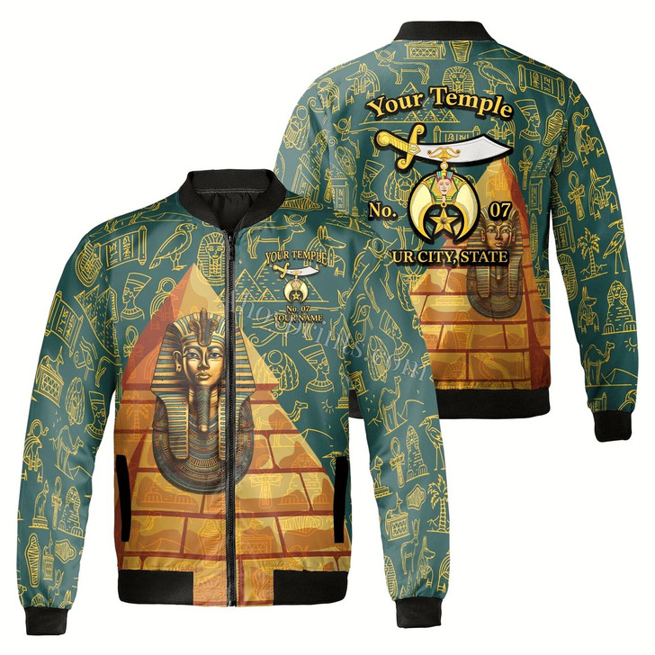Ahoyprrints Personalized Masonic Noble Shriner Bomber Jacket