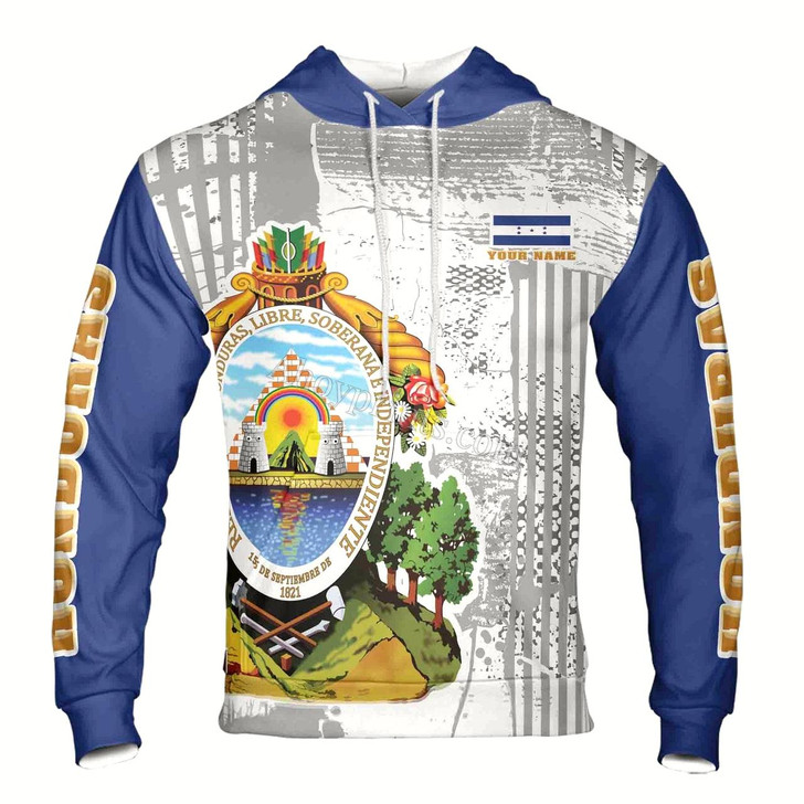 Ahoyprints Personalized Name Honduras Coat of Arms Patriotic Hoodie Sweatshirt