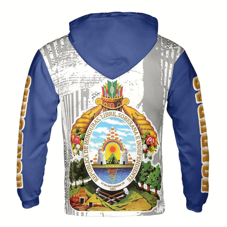 Ahoyprints Personalized Name Honduras Coat of Arms Patriotic Hoodie Sweatshirt