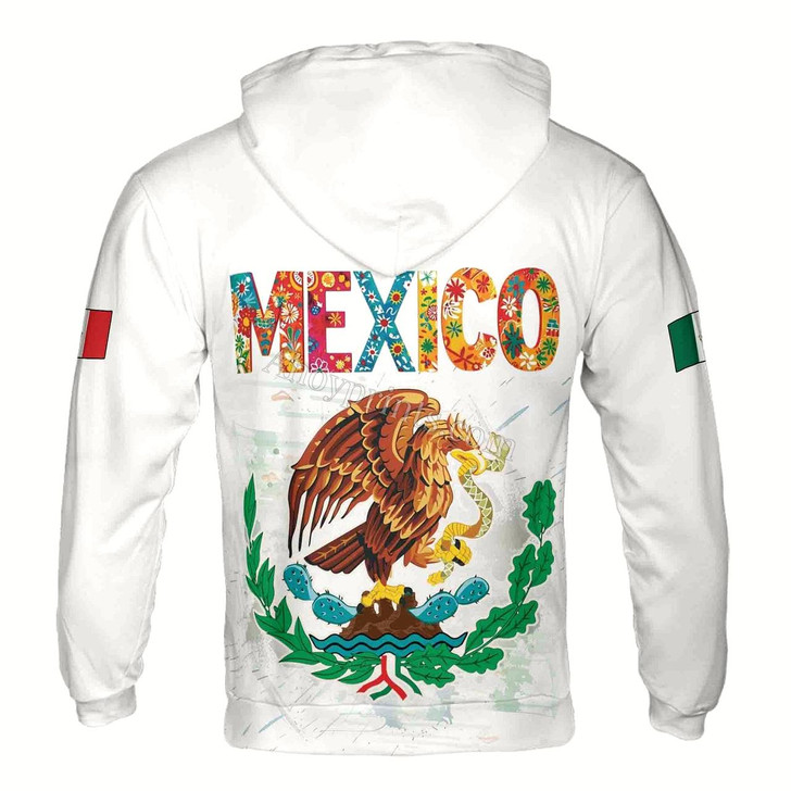 Ahoyprints Personalized Name Mexico Rooster Patriotic Hoodie Sweatshirt