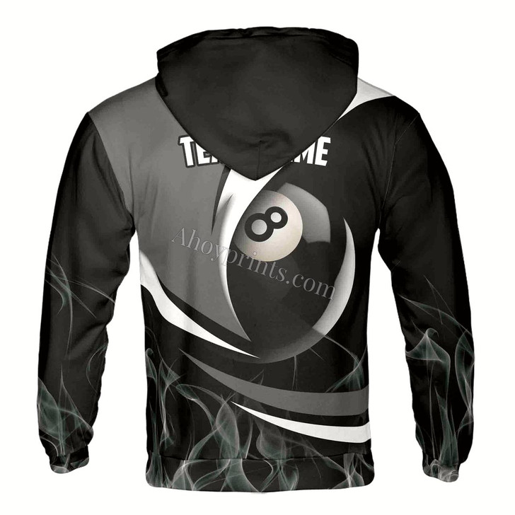 Ahoyprints Personalized Basic Billiard Passion 8-Balls Hoodie Sweatshirt