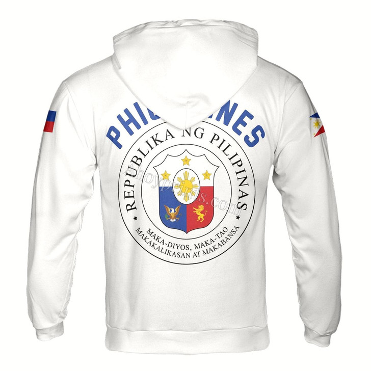 Ahoyprints Personalized Name Patriotic Philippines Coat of Arms Hoodie Sweatshirt Style 2