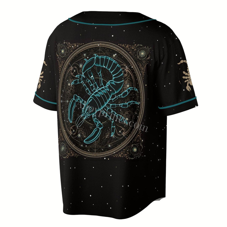 Ahoyprints Symbol Zodiac Constellation Scorpio Star Baseball Jersey