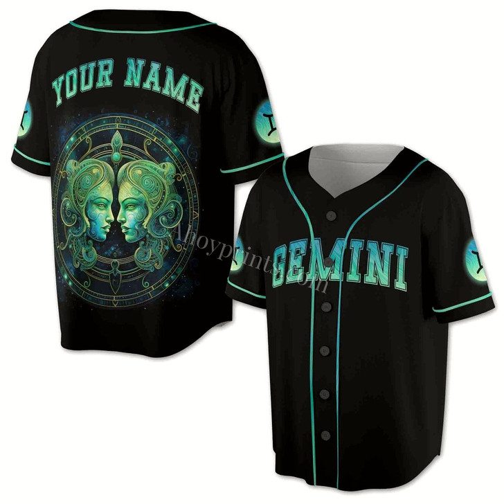 Ahoyprints Gemini Baseball Jersey, Gemini Horoscope Gift Idea, Birthday Gift