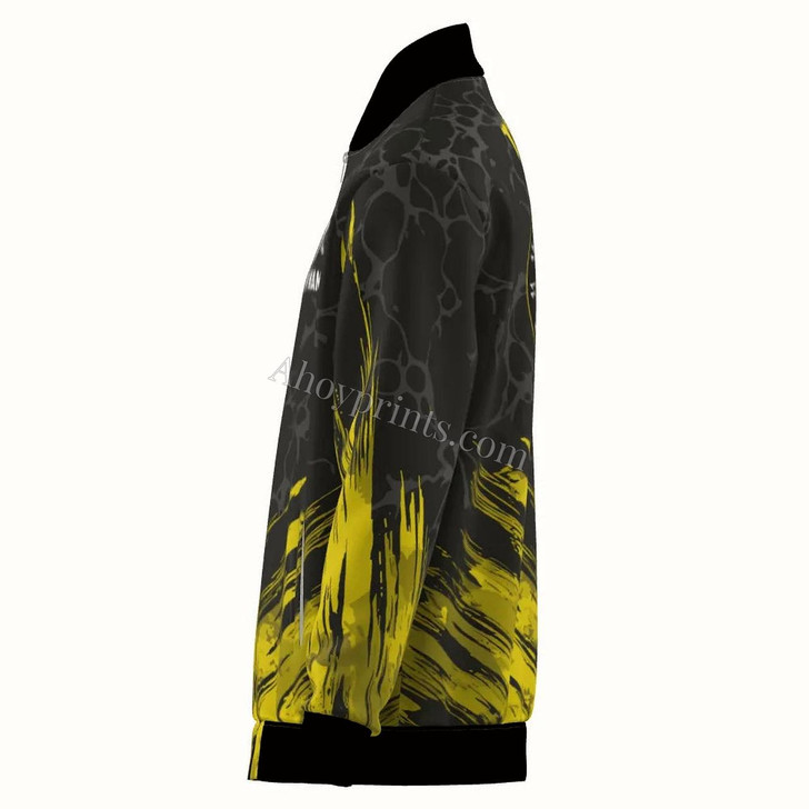 Ahoyprints Personalized Dart Unisex Bomber Jacket For Professional Dart Players Skull Dart For Dart Enthusiasts