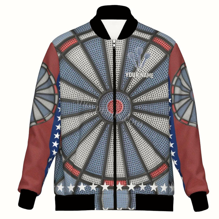 Ahoyprints Personalized Dart Unisex Bomber Jacket For Professional Dart Players For Dart Enthusiasts Style 6
