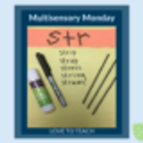 Multisensory Monday: Straw Strips for Beginning Blend Str-