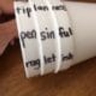 Multisensory Monday – Styrofoam Cup Syllable Blending with Affixes