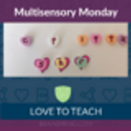 Multisensory Monday- Candy Heart 3-Letter Beginning Blends