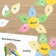 Multisensory Monday: Red Word Flowers Activity