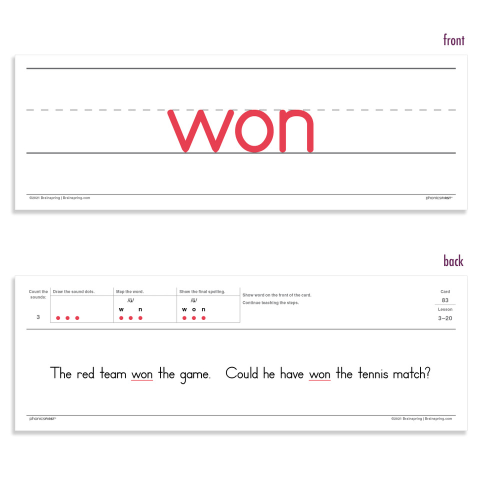 Teacher Red Word Cards (Phonics First® Set) - Brainspring Store