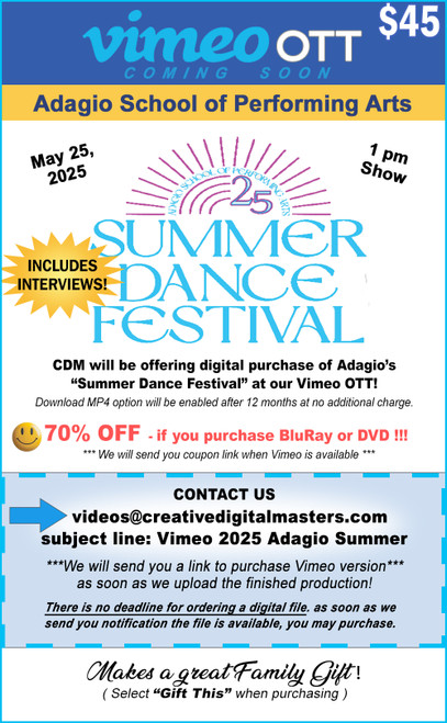 VIMEO Announcement: 2025 Adagio Summer