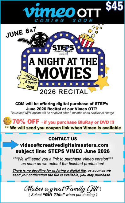 Announcement: Steps Recital Vimeo 2026