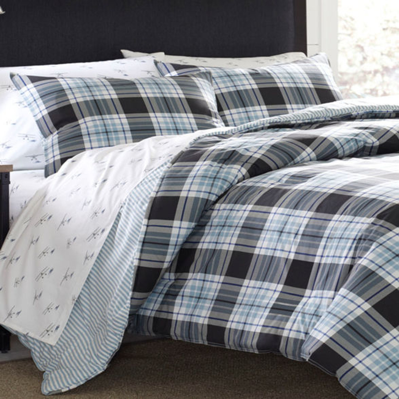 Housse de couette Eddie Bauer Lewis à carreaux