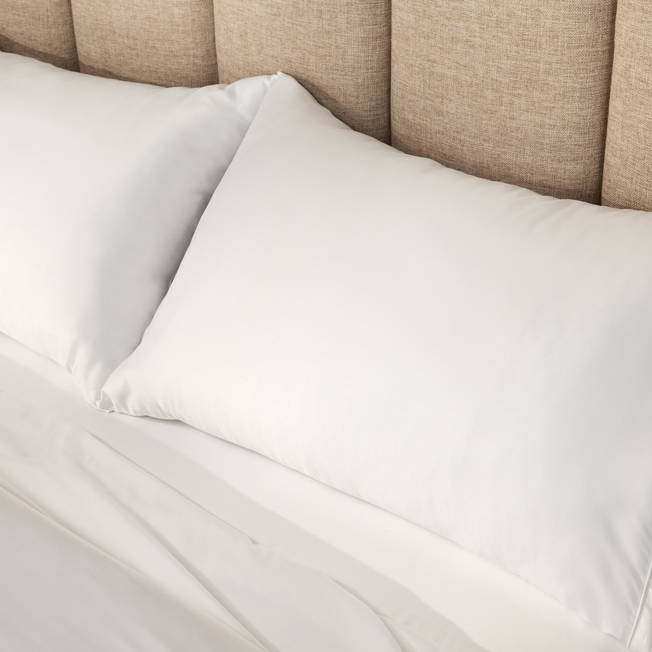 ENSEMBLE DE DRAPS DE LIT MARENA BEIGE 100% COTON 150 | Leroy Merlin