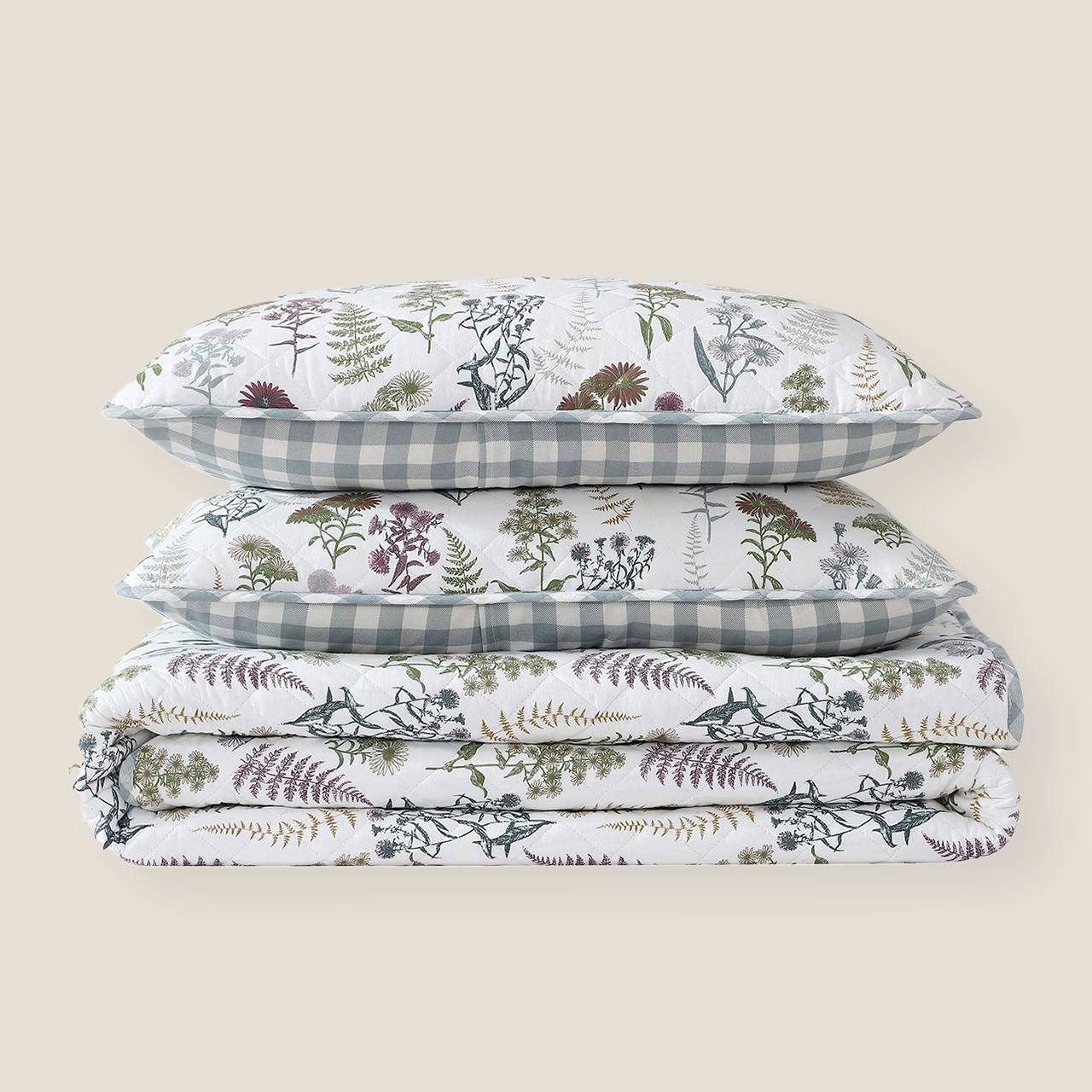 Ensemble de courtepointe champ fleurs Eddie Bauer