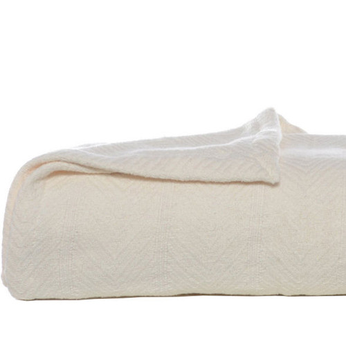 Couverture Eddie Bauer en coton à motif de chevron