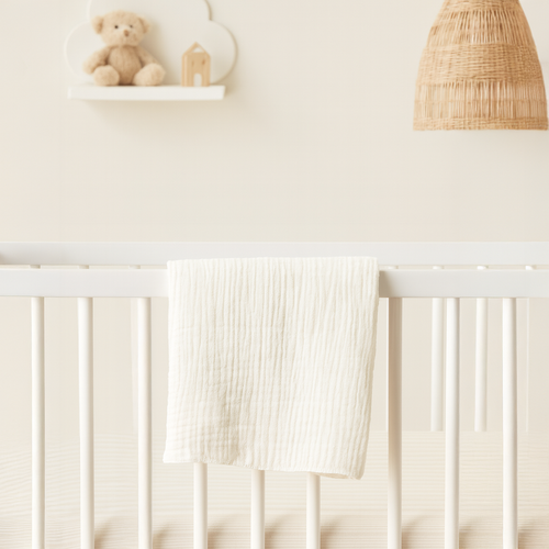 Drap pour lit de bébé en mousseline Simmons Drap pour lit de bébé en mousseline Simmons