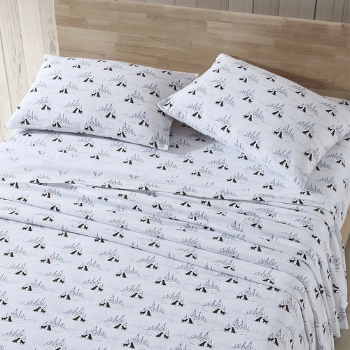 Ensemble de draps en flanelle Eddie Bauer Amis chiens Ensemble de draps en flanelle Eddie Bauer Amis chiens