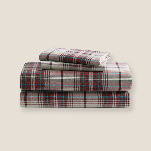 Ensemble de draps en flanelle Eddie Bauer Carreaux Montlake Ensemble de draps en flanelle Eddie Bauer Carreaux Montlake