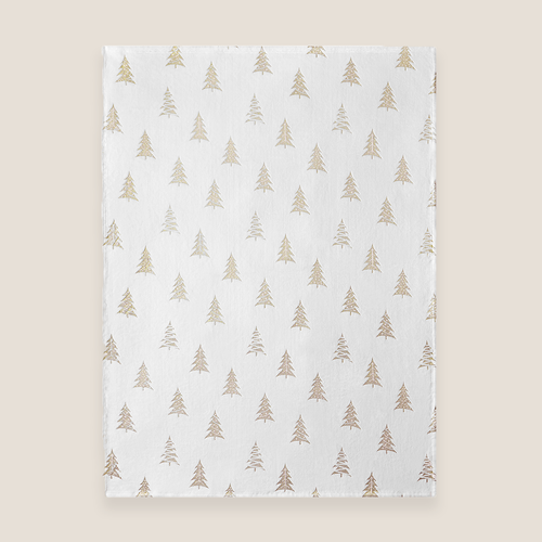 Jeté imprimé or métallique et coussin décoratif Snowden