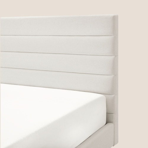 Lit rembourré à capitonnage horizontal Silk & Snow