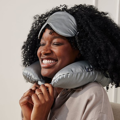 Ensemble de voyage pour le sommeil en satin ZZZ