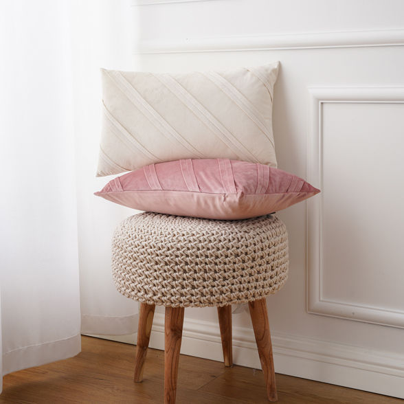 Coussin en velours plissé Kingsdown Coussin en velours plissé Kingsdown