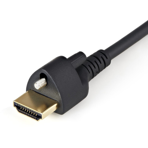 StarTech.com 2m(6ft) HDMI Cable with Locking Screw, 4K 60Hz HDR High Speed HDMI 2.0 Cable with Ethernet, Secure Locking Connector, M/M