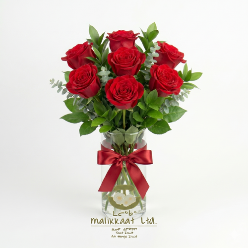 Roses in Vase (Set of 6)