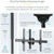 StarTech.com Dual TV Ceiling Mount, Back-to-Back Hanging Dual Screen VESA Pole Mount for 32"-75" TVs - Height Adjustable Telescopic Pole