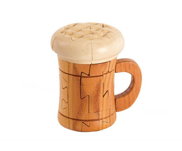 Wooden Beer Mug Puzzle with Foam Zandatoys