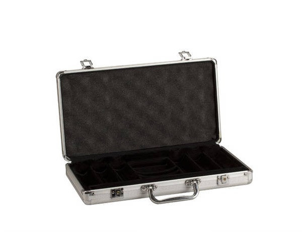 Keys * 500 Poker Chip Black Aluminum Case Casino Style Holds Decks & Dice brfvas
