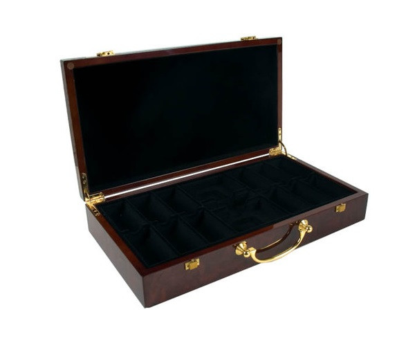 Glossy Poker Chip Case Holds 300 Chips Zandatoys