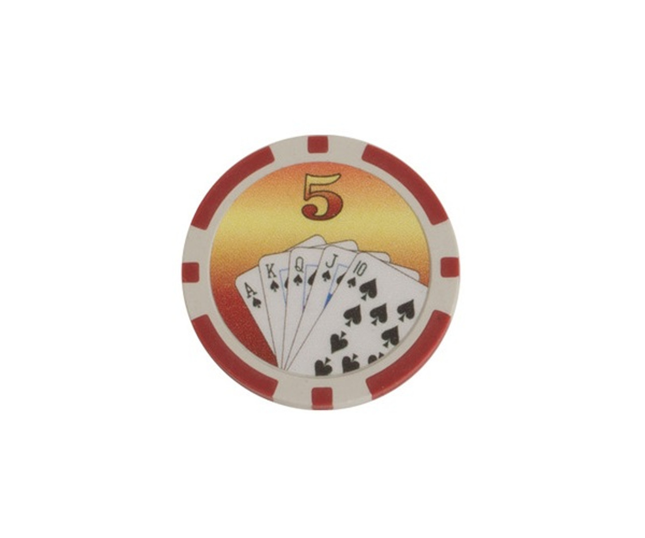 11.5 gram Quad 4 Aces poker chips roll of 25 Gray 1 