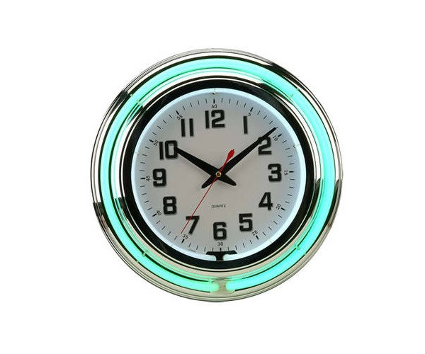 Green and White Neon Clock Zandatoys