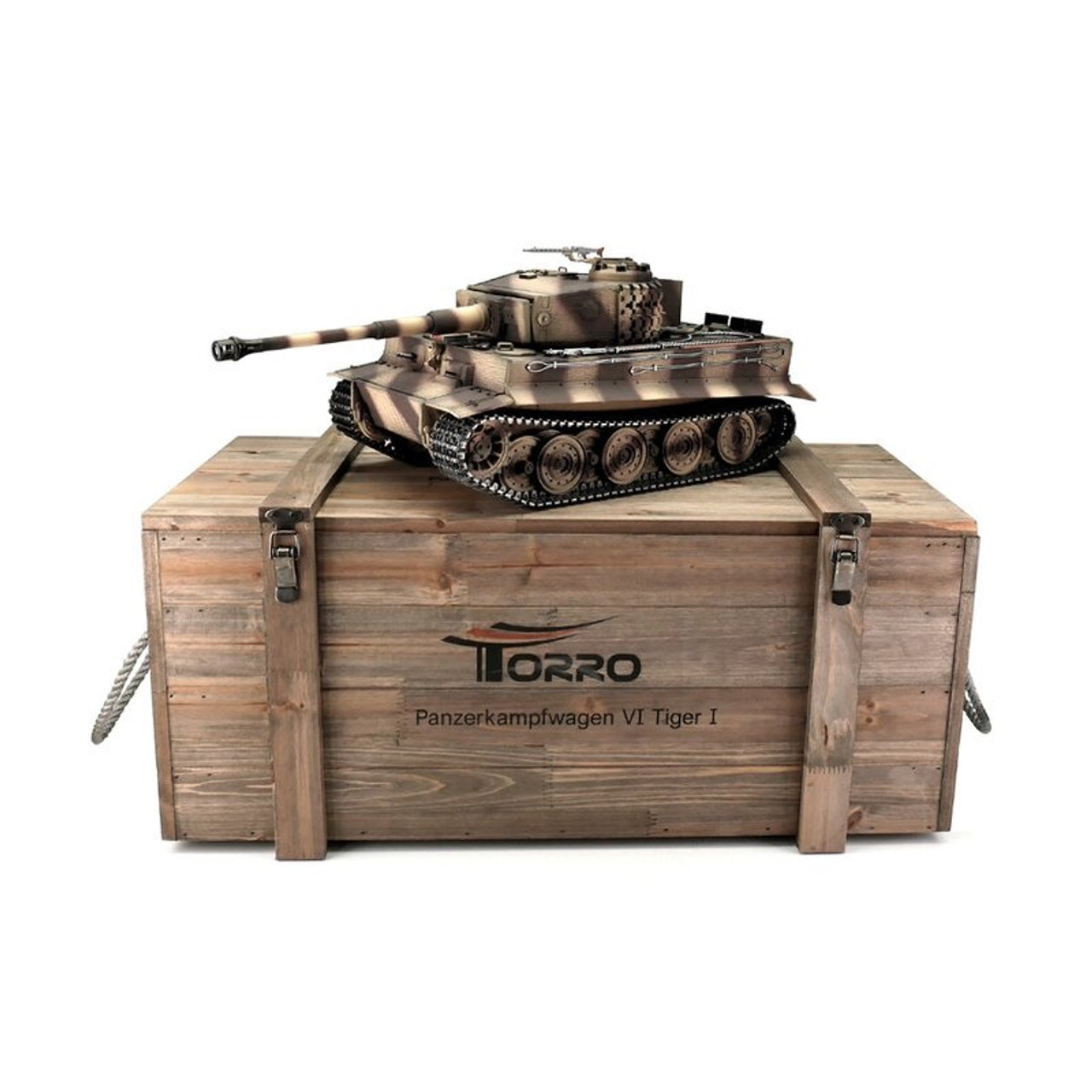 familie diagonaal zwart 1/16 Torro Tiger I Late Version RC Tank 2.4GHz Airsoft Metal Edition PRO  Smoke Barrel - Zandatoys