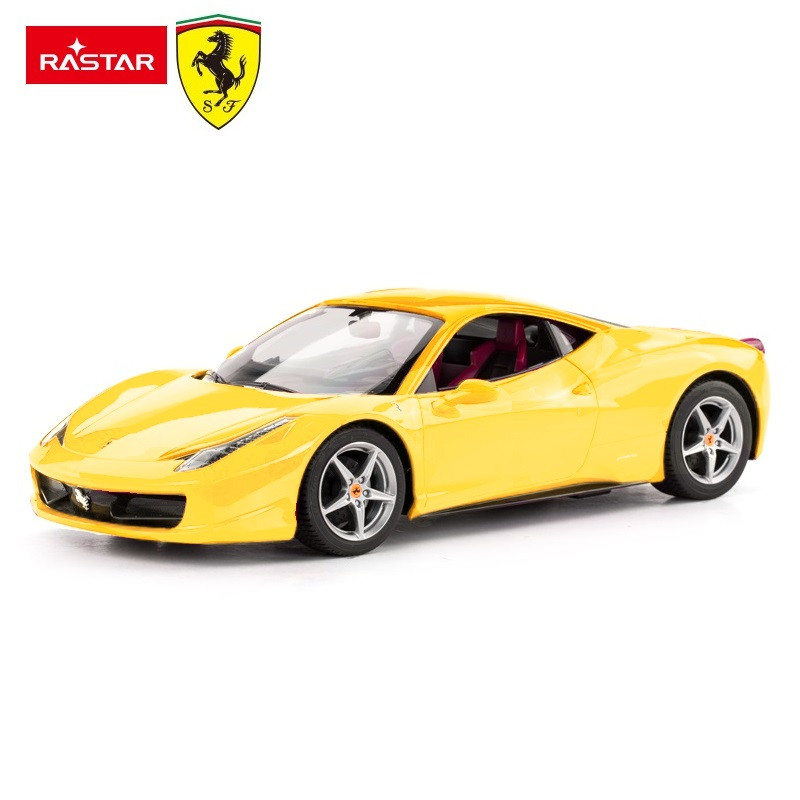 1/14 Rastar Ferrari 458 Italia RC Car Yellow - Zandatoys