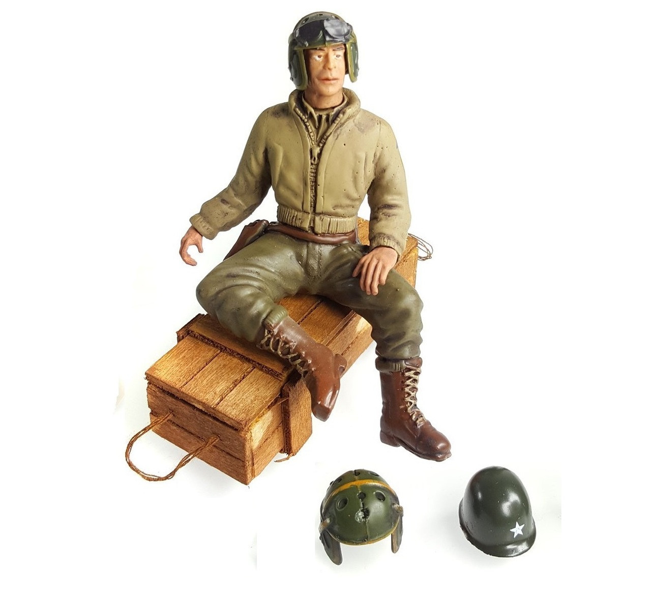 1/16 Scale U.S. 2nd Lieutenant G. Clark Figure WWII RC Tank Crew