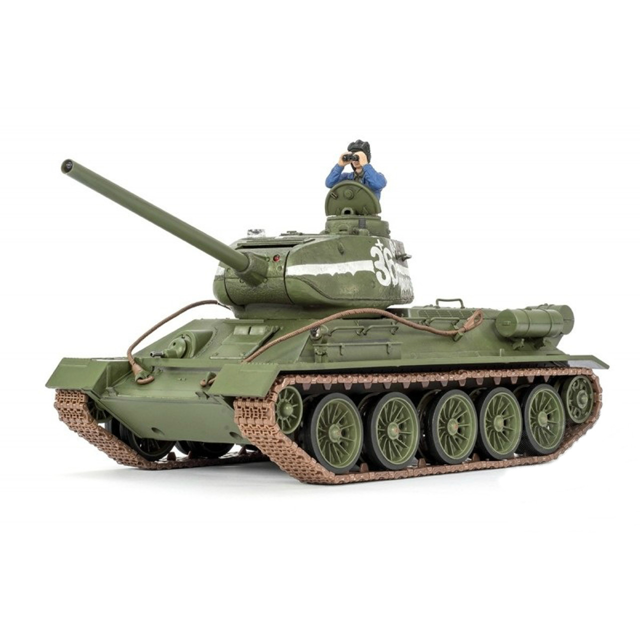 1/24 Russian T-34/85 RC Tank Infrared 2.4GHz Forces of Valor - Zandatoys