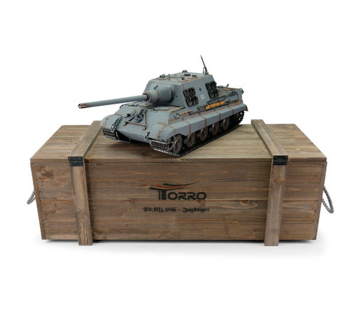 1/16 Torro German Jagdtiger RC Tank 2.4GHz Infrared Metal Edition PRO Grey