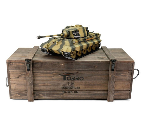 1/16 Torro King Tiger Henschel RC Tank 2.4G IR Metal Edition PRO Smoke Barrel 