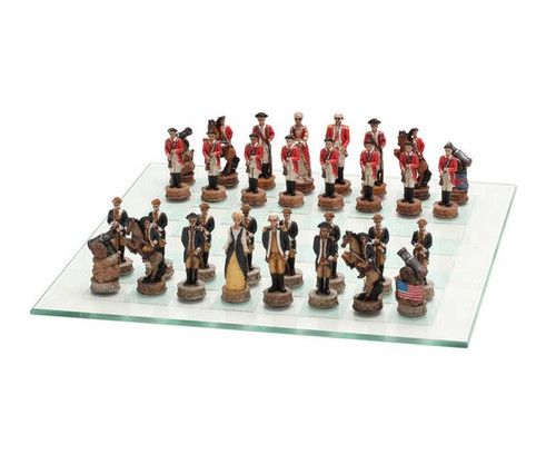 America Revolution War Chess Set