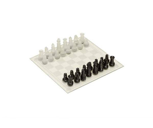 8" Glass Chess Set