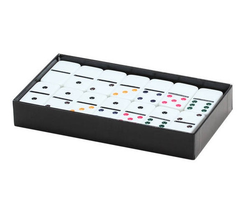 Dominoes Double 6 Jumbo Size Color Dot